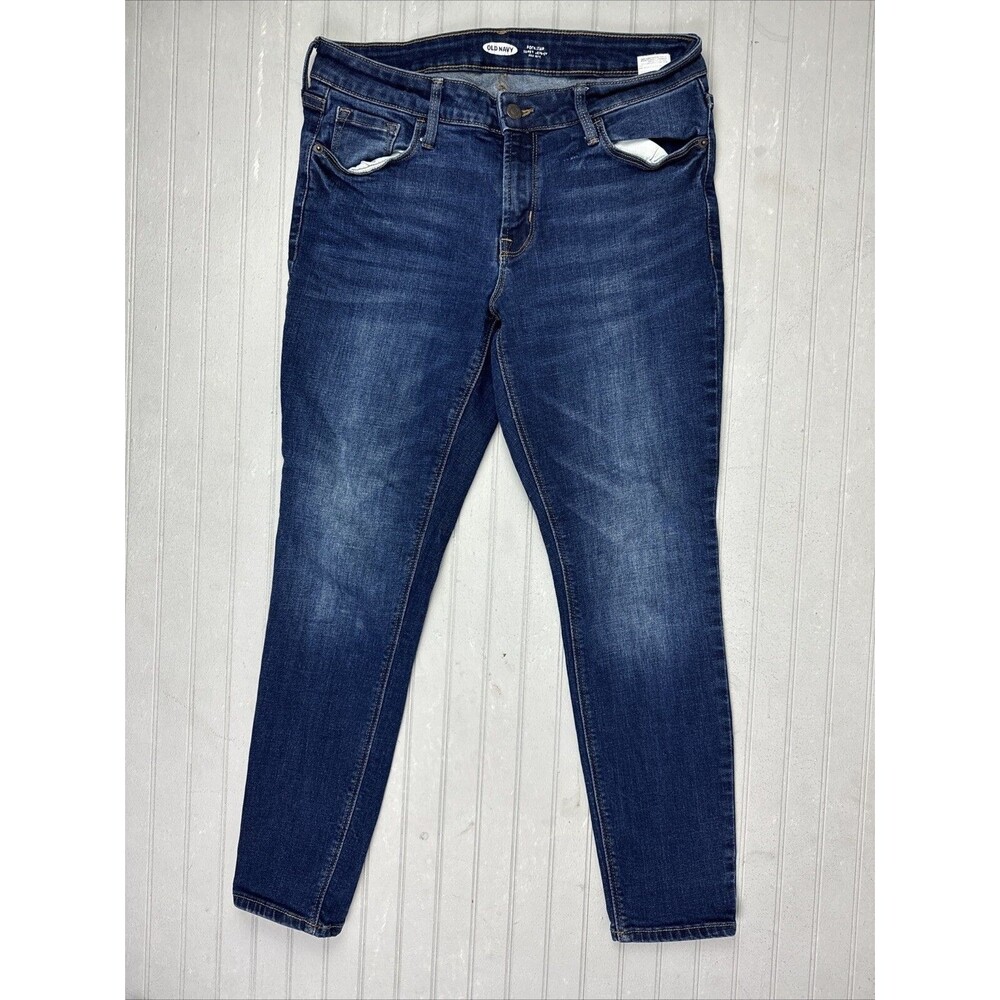 Old Navy Size 8 Short Womens Jeans Rockstar Super Skinny Stretch Dark Wash